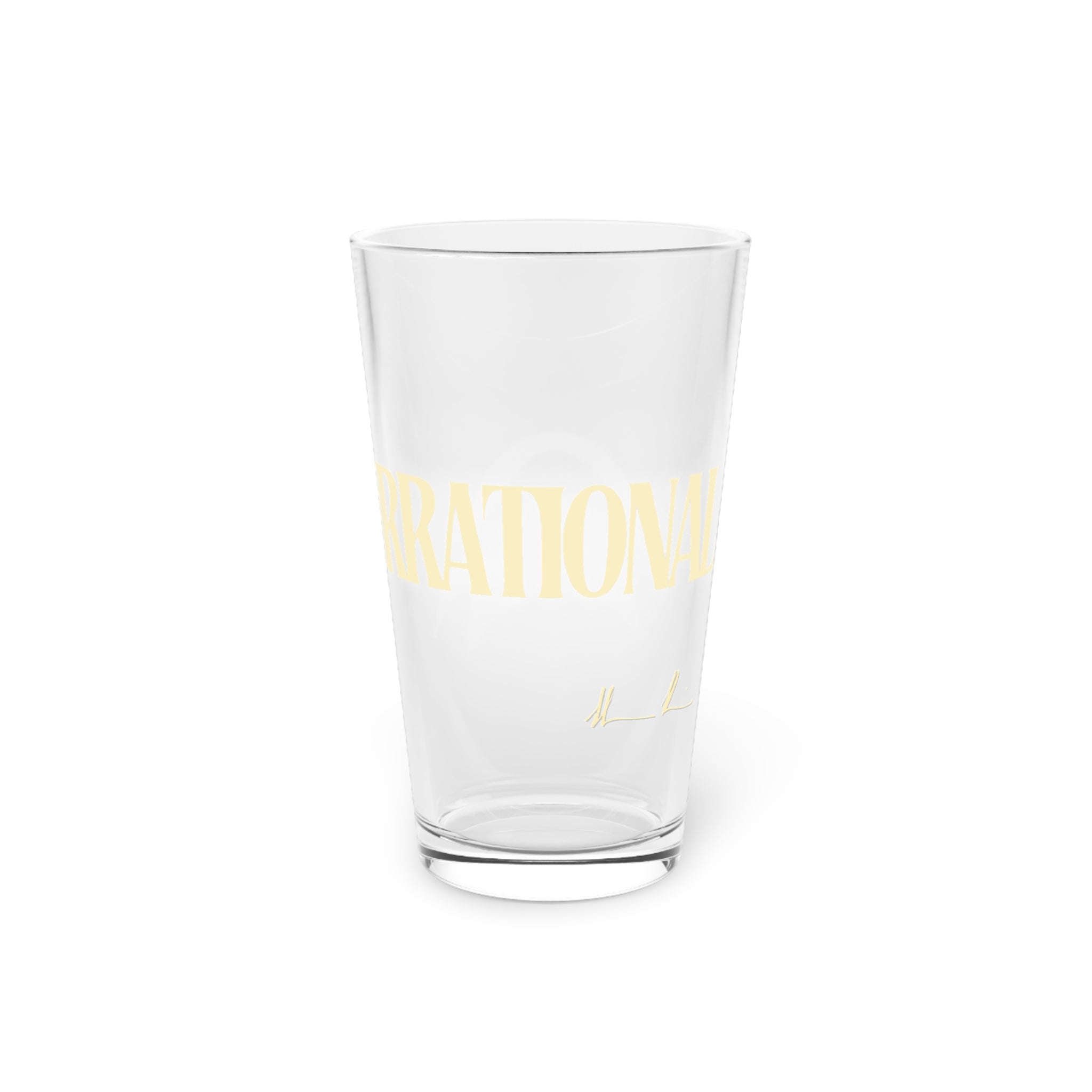 'IRRATIONAL' Pint Glass, 16oz